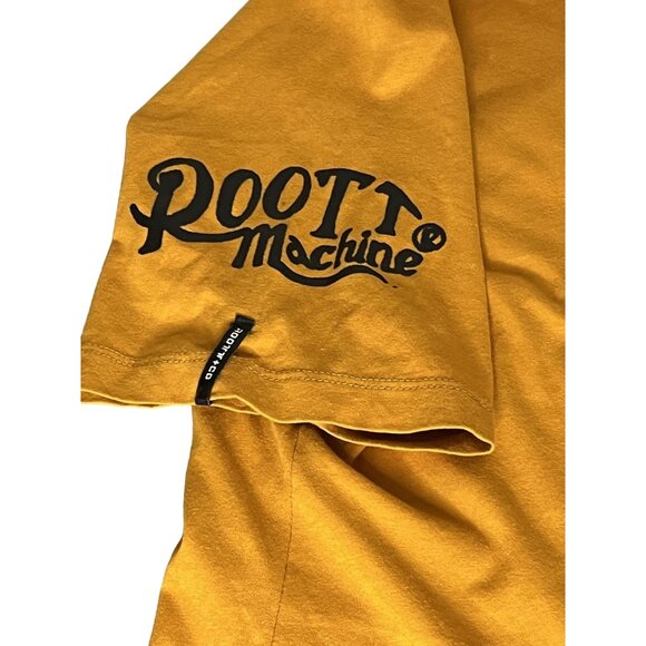 ROOTT + Co  ROOTT Rebel Roott Machine Acadamy Motorcycles Tshirt Large UK Custom - Picture 2 of 6